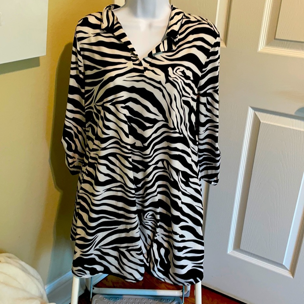 Zebra print tunic